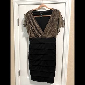 Cocktail dress black & gold